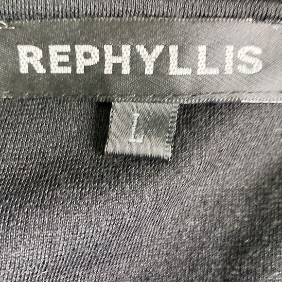 Rephyllis Women’s 1/2 Sleeve Keyhole Floral Midi Dress Black Neutral Size L - Picture 8 of 9